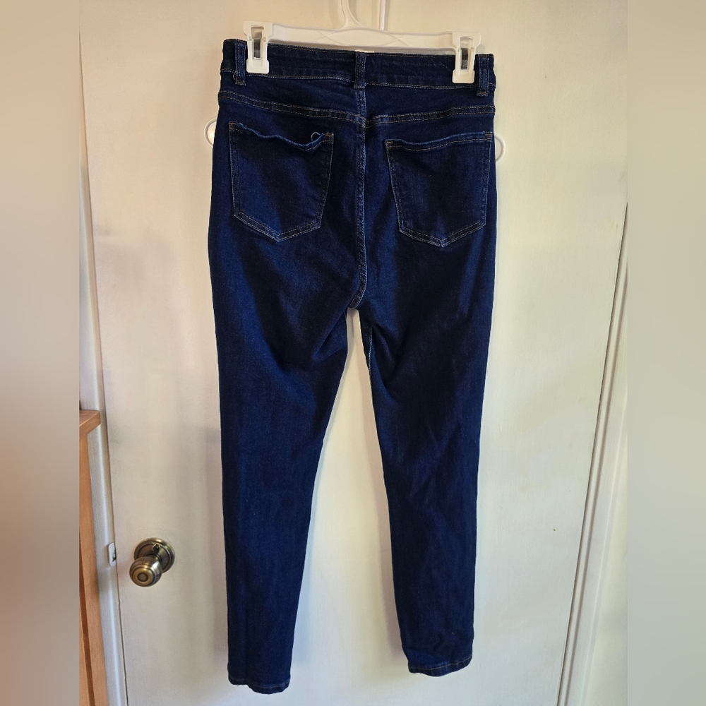Love Soho Dark Blue Skinny Jeans Size 9 - Picture 2 of 4